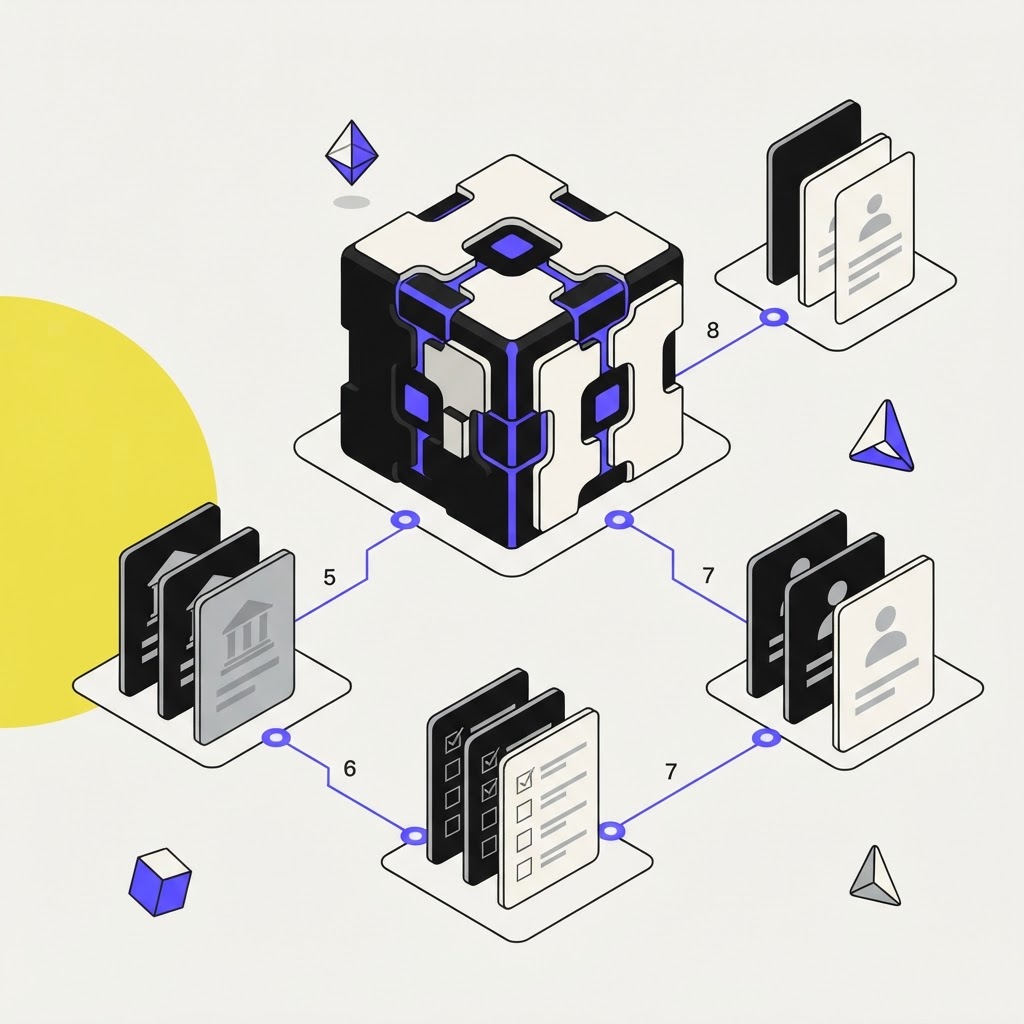 Isometric 3D illustration of a secure audit vault