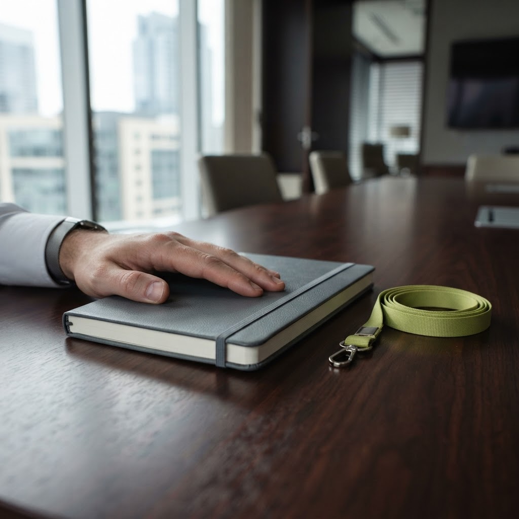 Professional desk accessories in a high security office