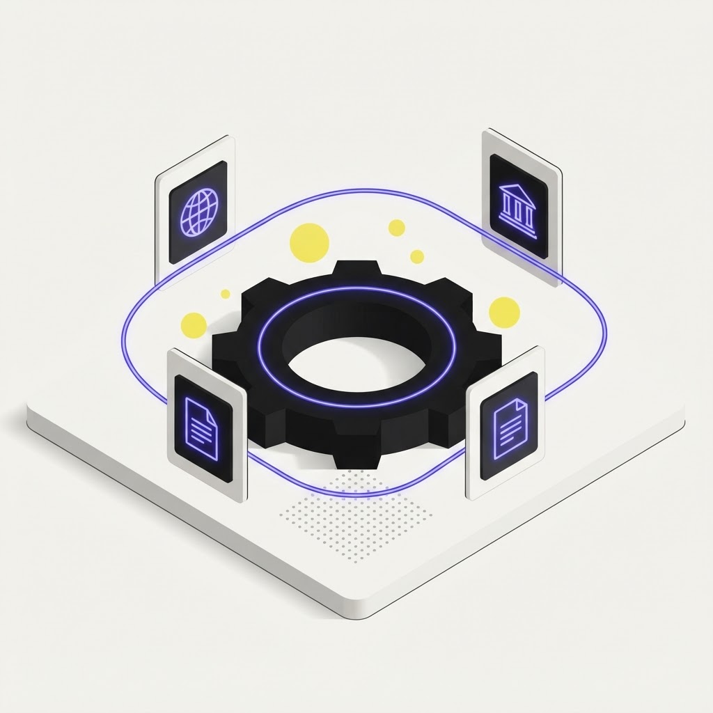 Isometric illustration of a continuous monitoring loop for compliance