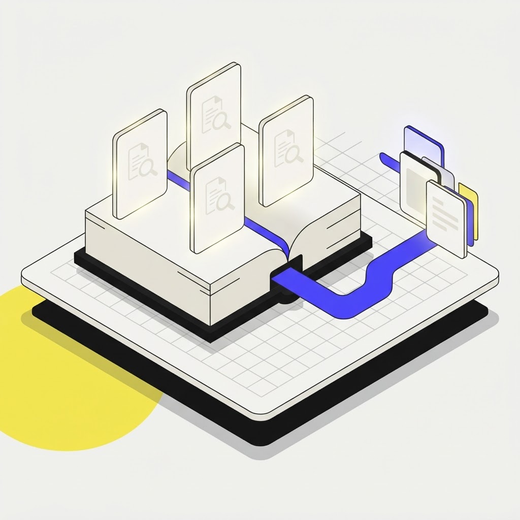 Stylized open ledger symbolizing an auditable compliance decision trail