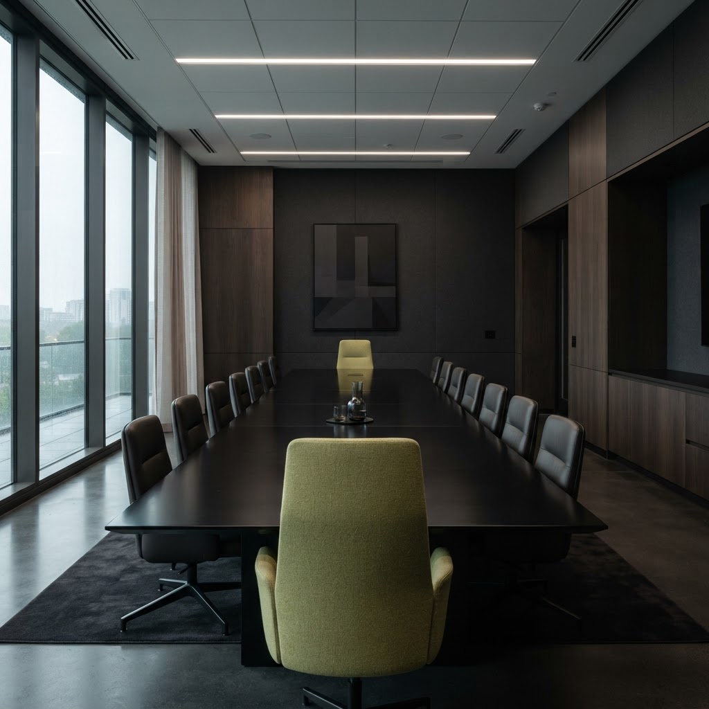 A quiet and orderly professional conference room