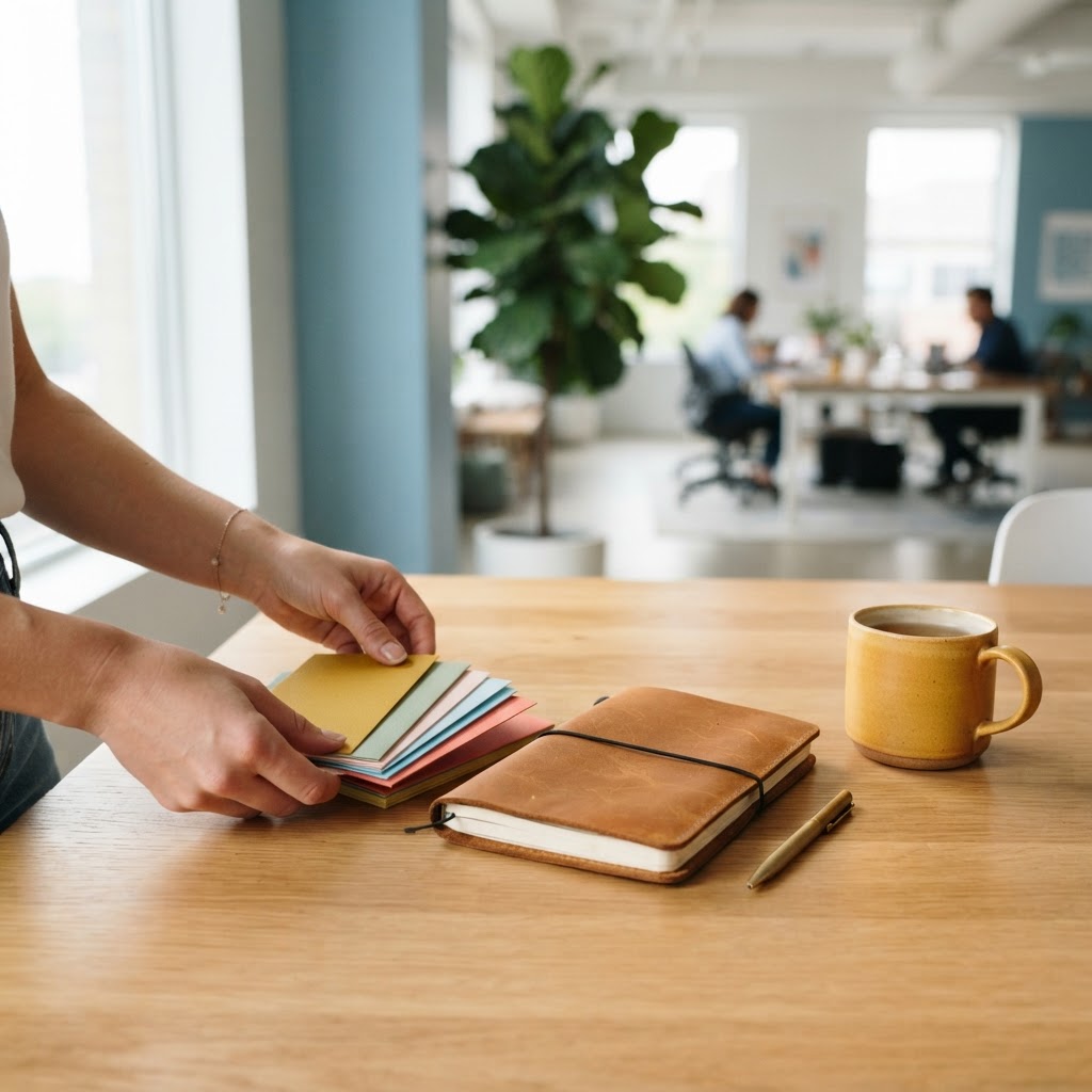 Organizing work tasks on a desk