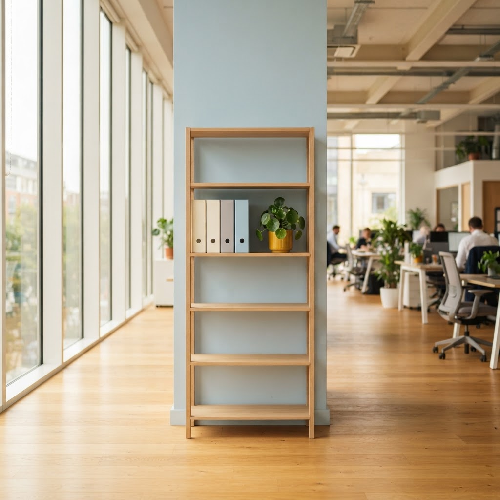A bright and organized modern office interior