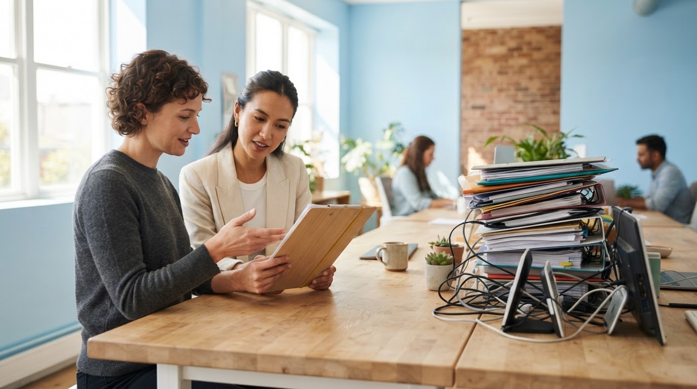 A founder and ops lead choosing between simple and complex HR workflows