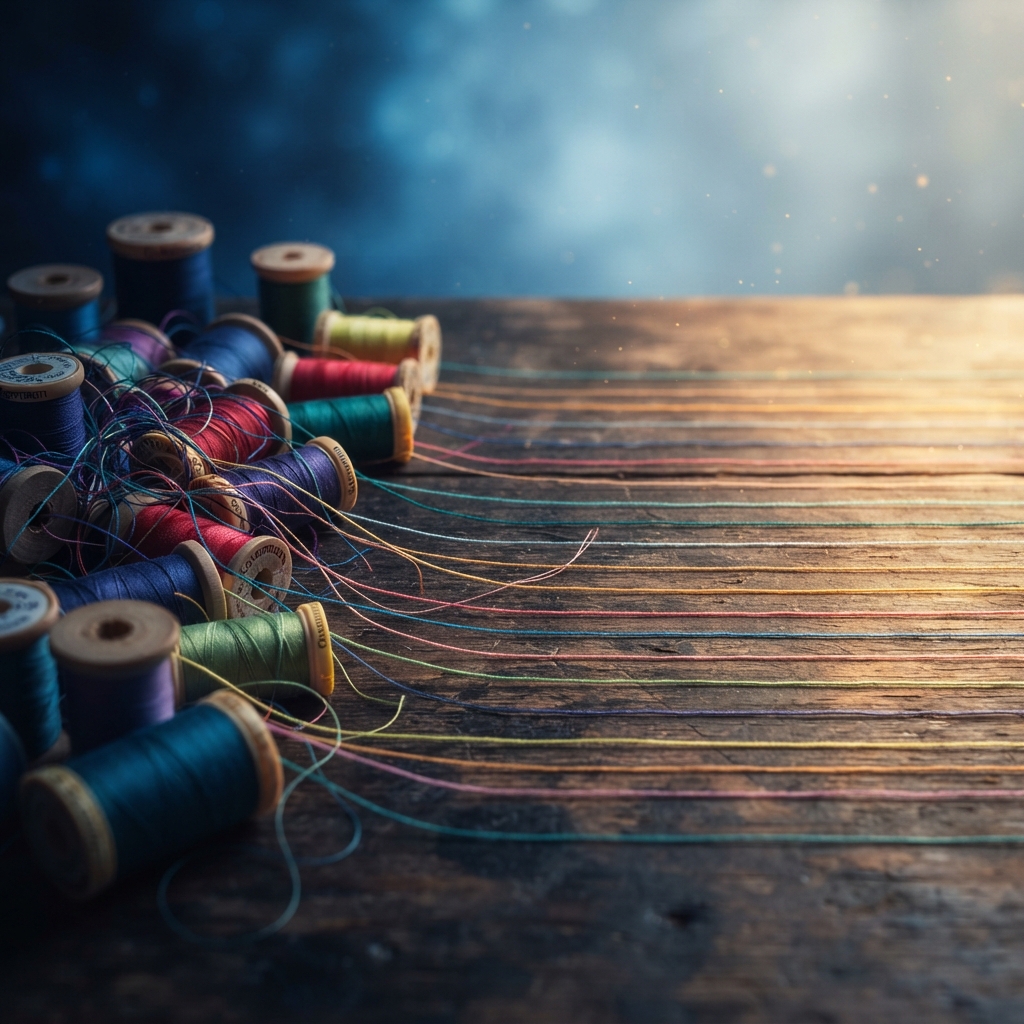 Threads becoming untangled and organized