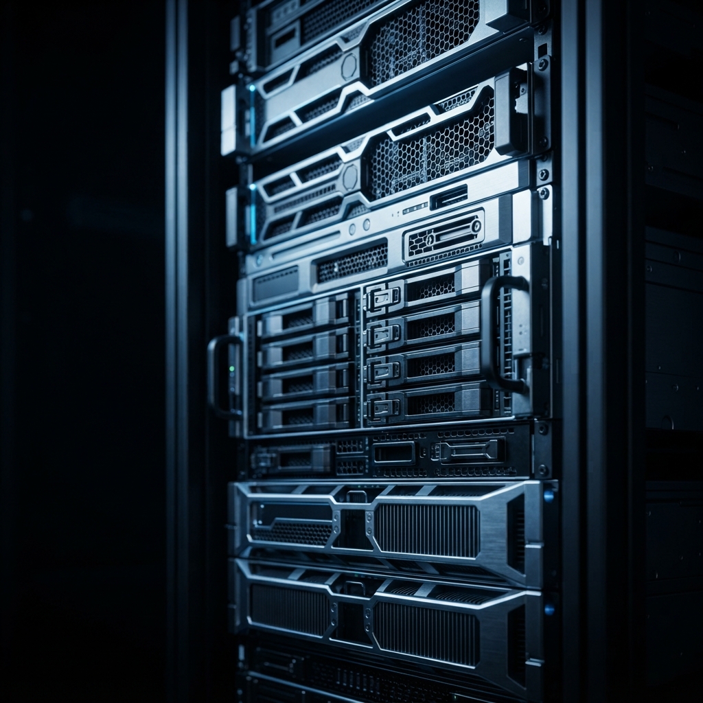 Macro view of modern server hardware components