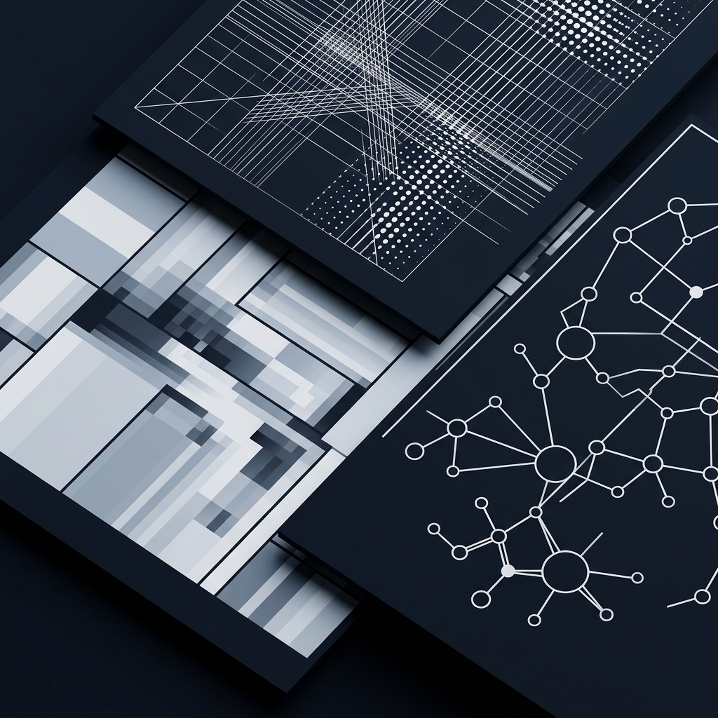 Layered data visualization surfaces with structured information