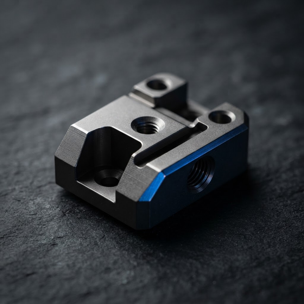 Abstract macro shot of precise industrial metal hardware
