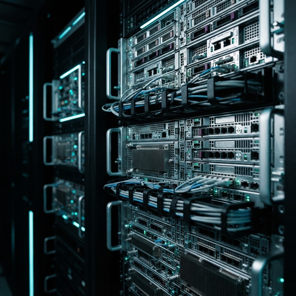 Sophisticated server hardware in a dark data center