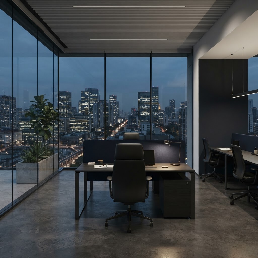 Minimalist office environment with a professional atmosphere