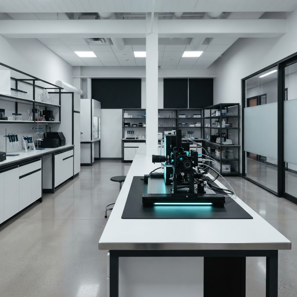 Minimalist clinical testing lab environment