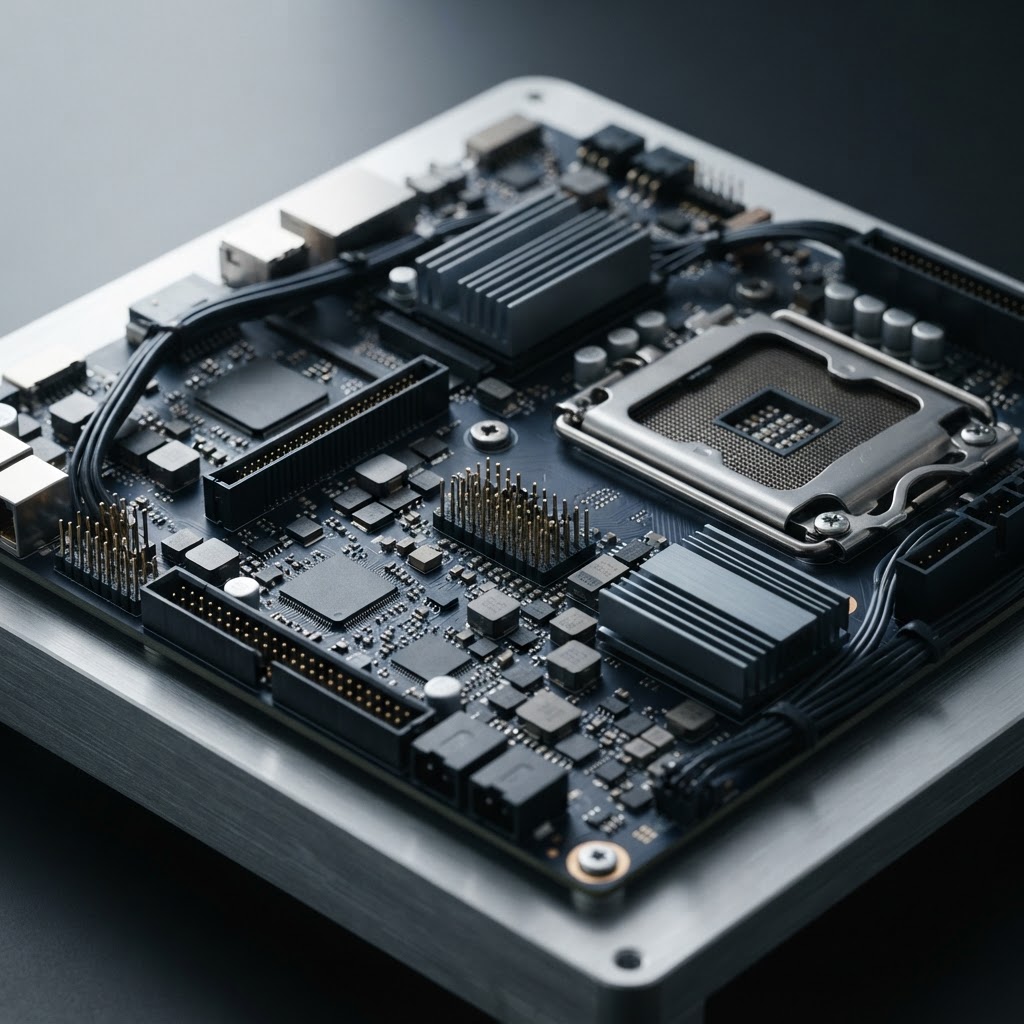Professional hardware circuit board close up