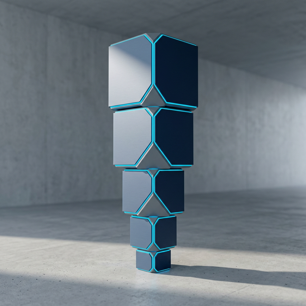 Stacked modular computing components architectural arrangement