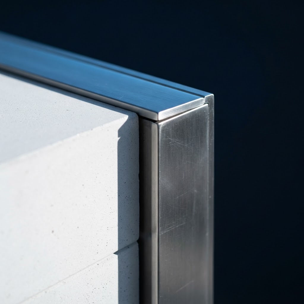 Close up of modern architectural materials and textures