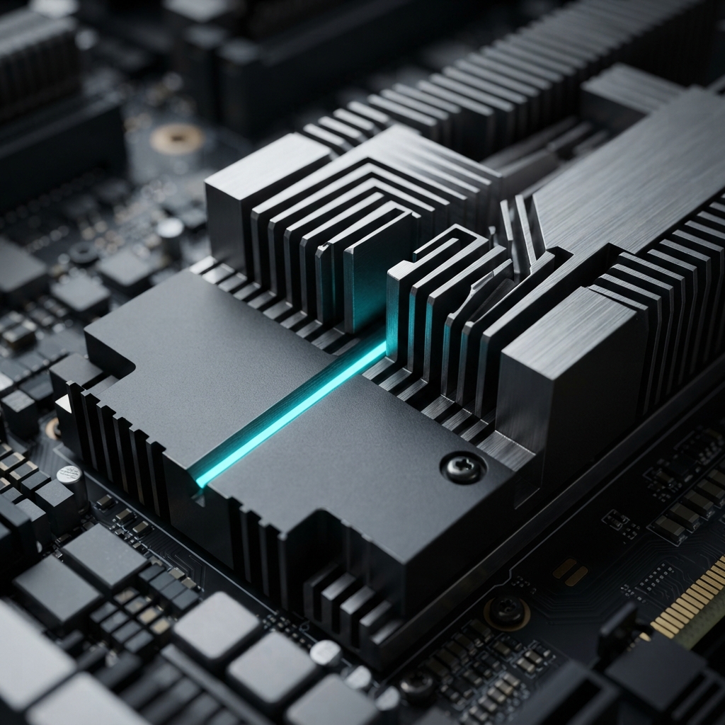 Macro detail of high performance server hardware components