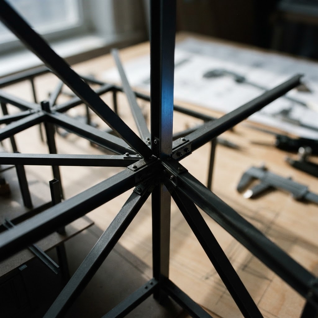 Architectural model structural beams