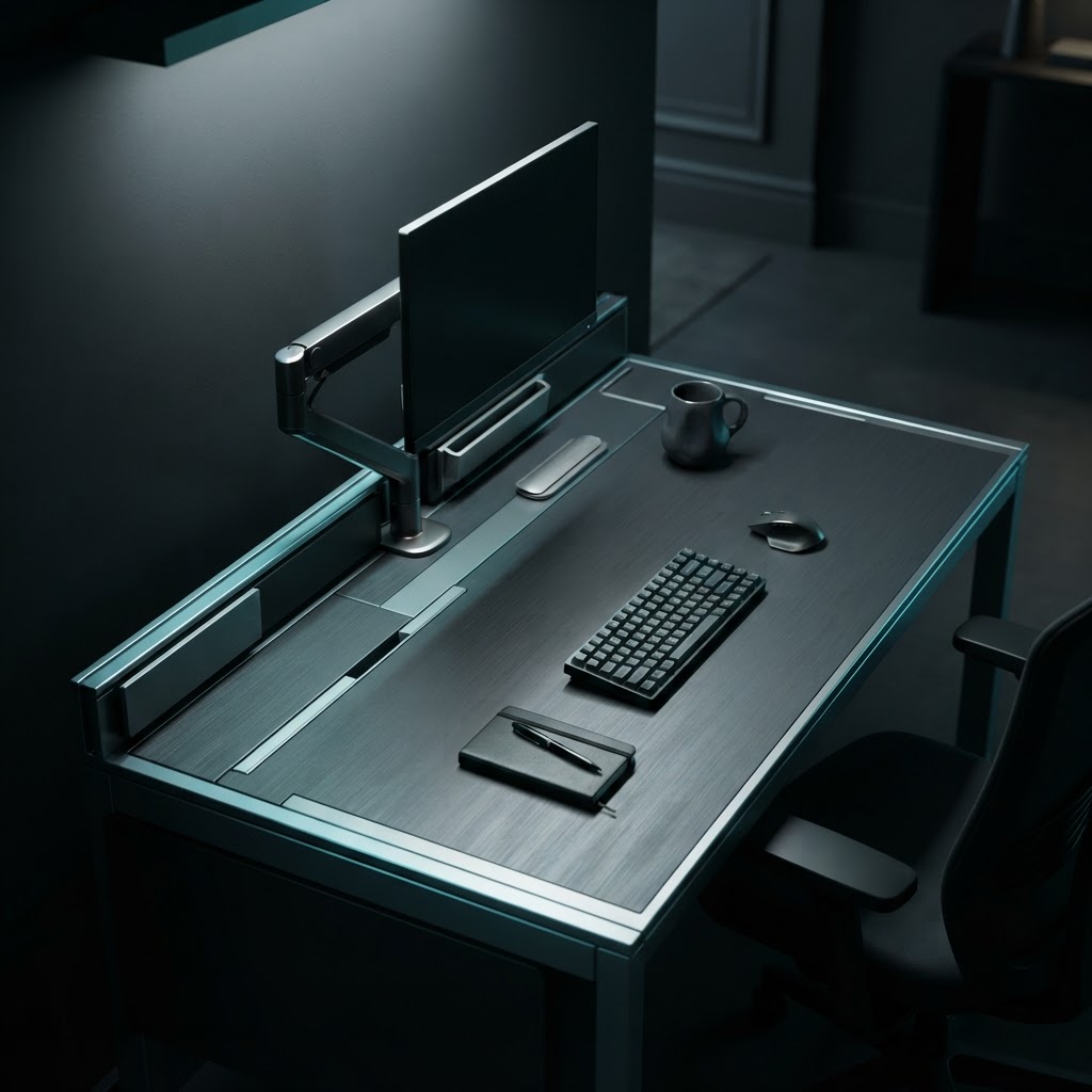 Minimalist workstation with modular design