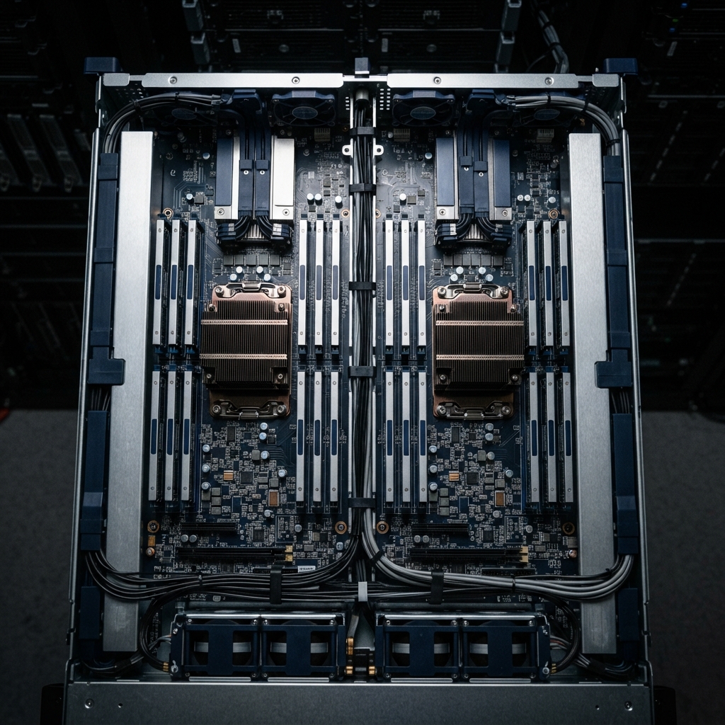 Symmetrical server hardware components