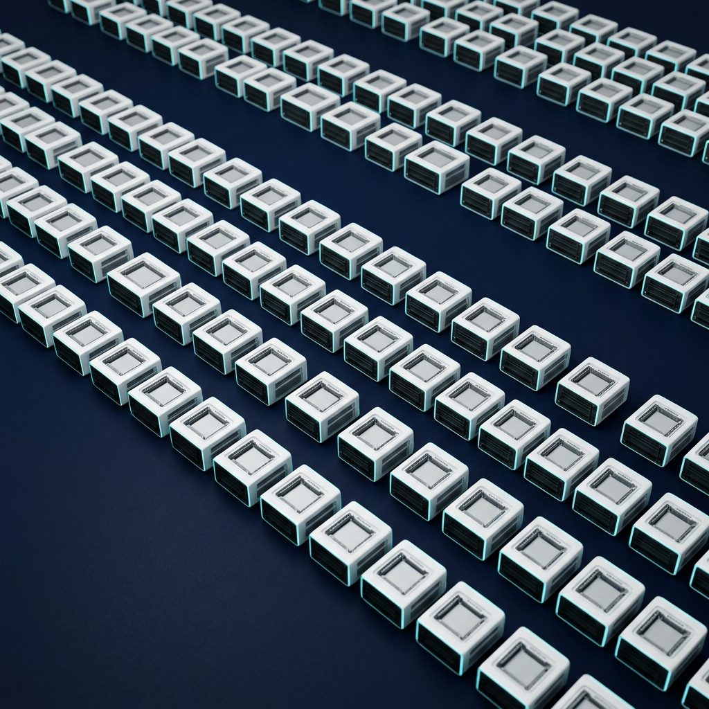 Modular stacked hardware units overhead view