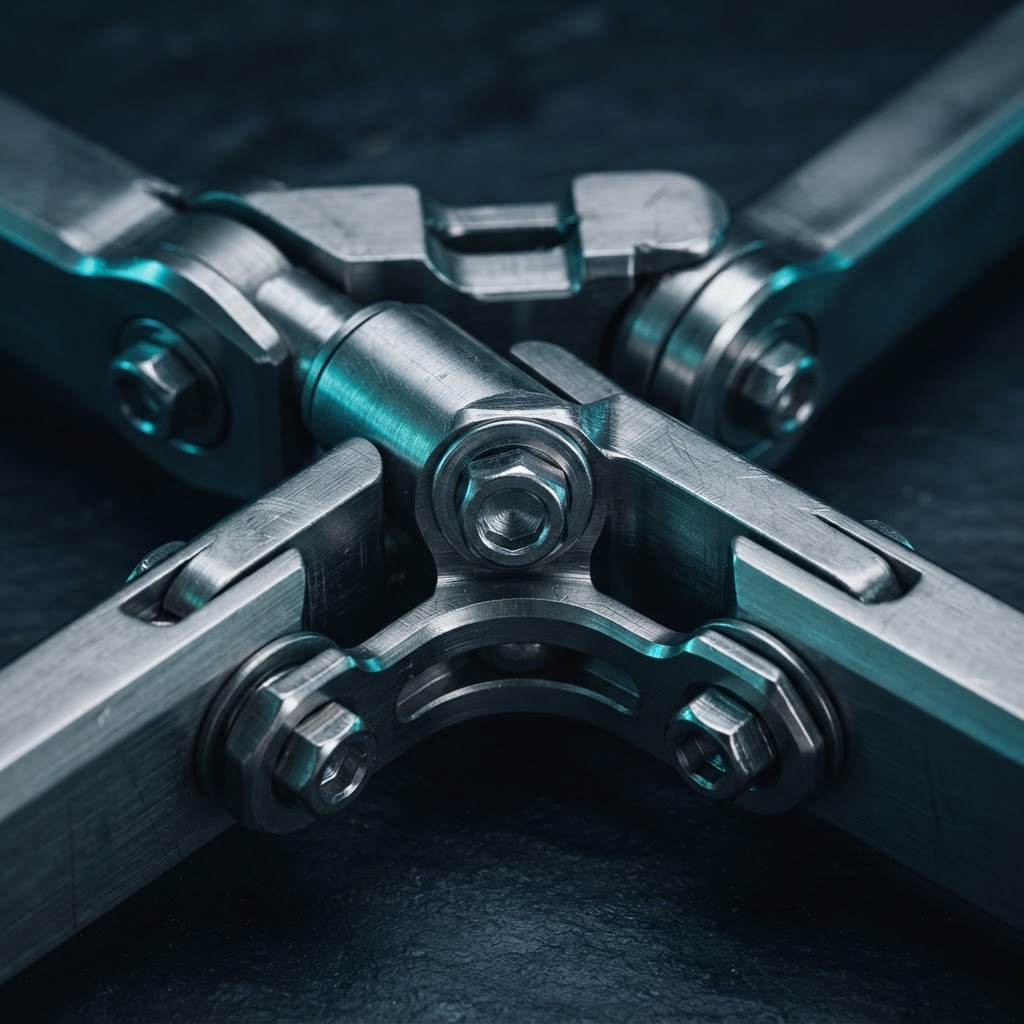 Macro view of an engineered metal structural joint