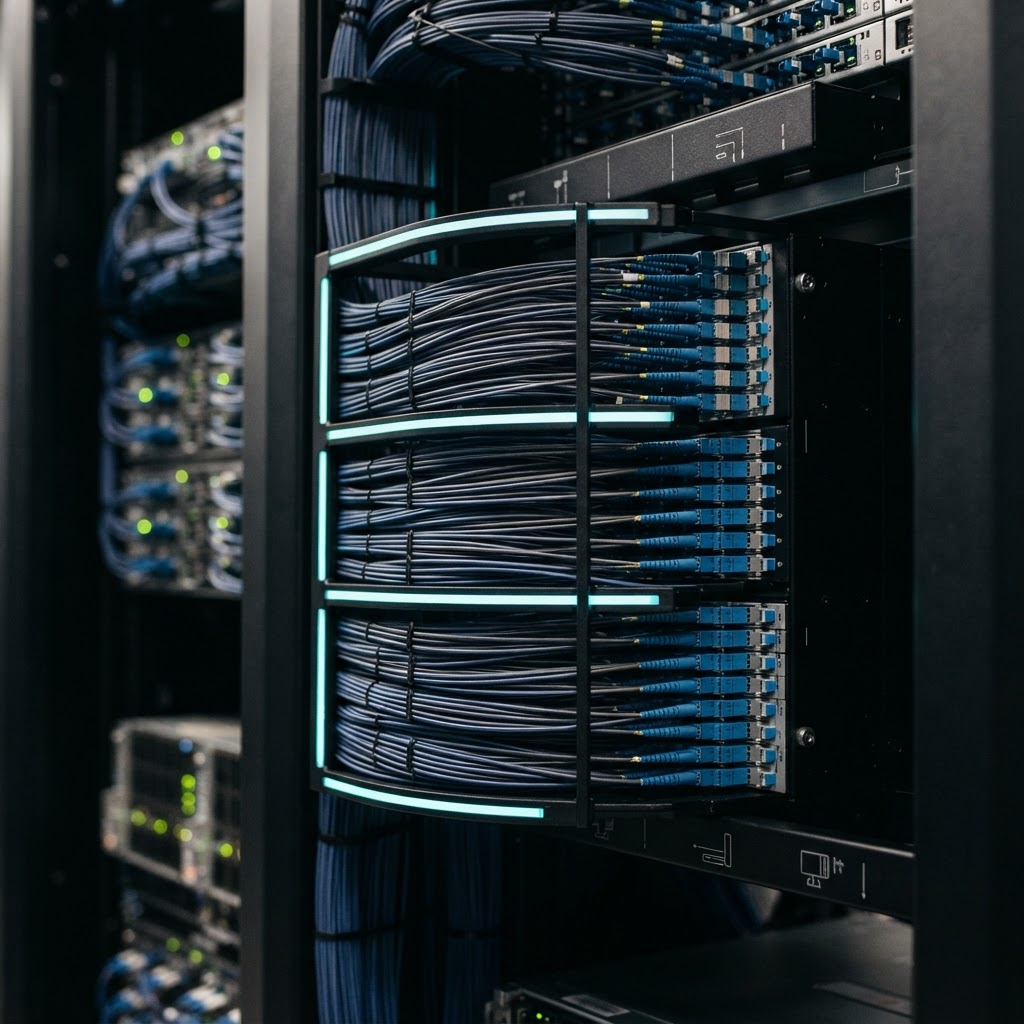 High density fiber optic cable management