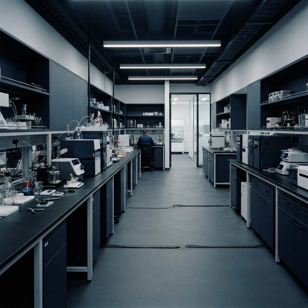 A clean and modern industrial testing laboratory