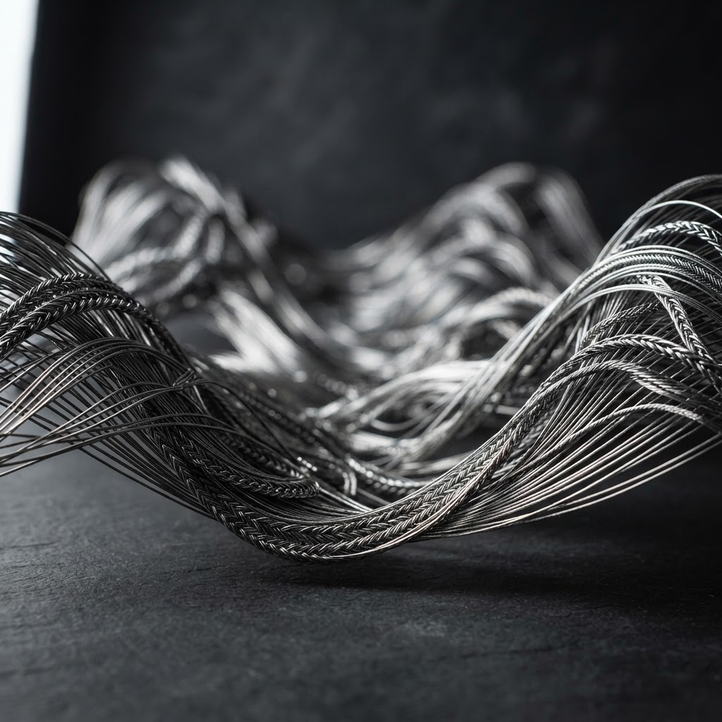 Abstract visual representation of signal flow and connectivity