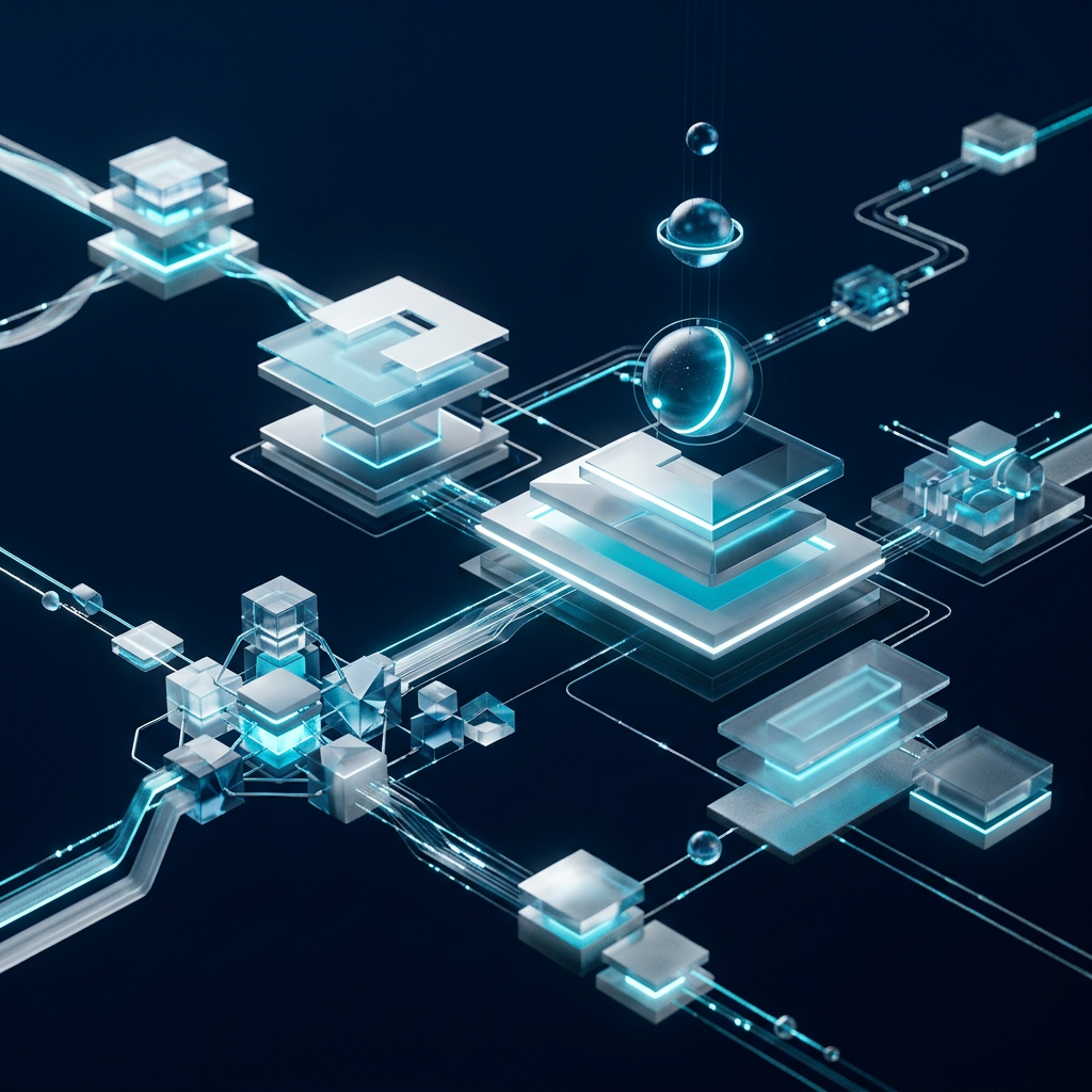 Abstract neural network architecture visualization
