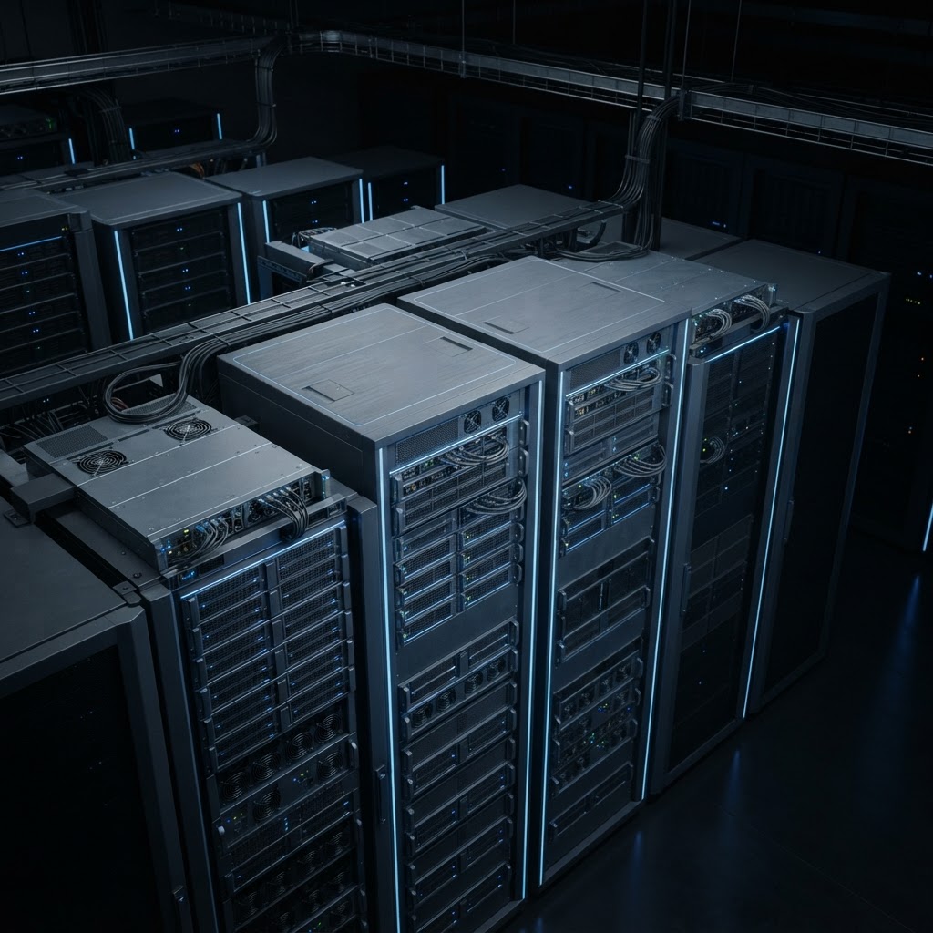 Modern server hardware in a dark data center