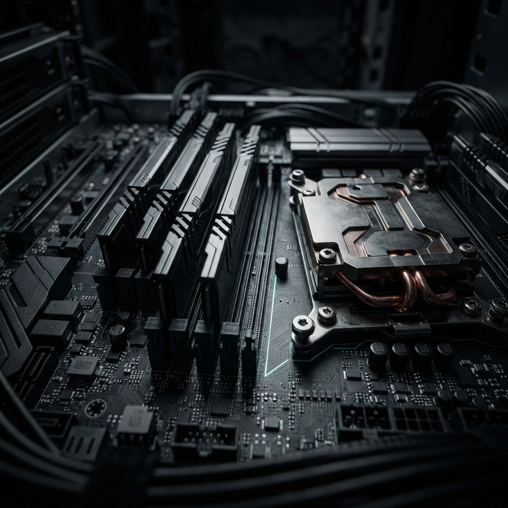 Close up of high performance hardware components