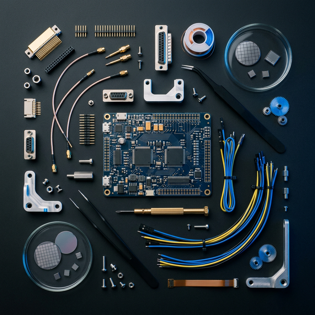 Precision engineering components arranged for technical assembly