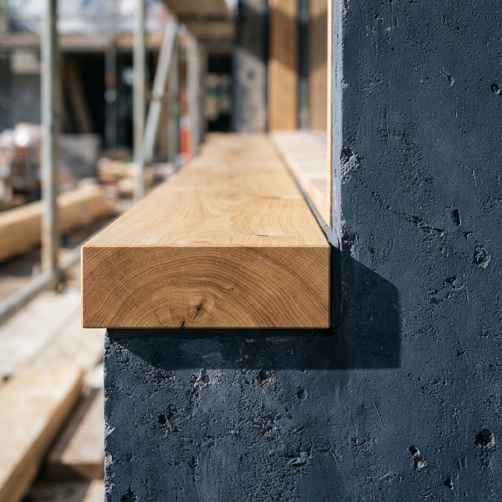 Detailed view of high quality construction materials