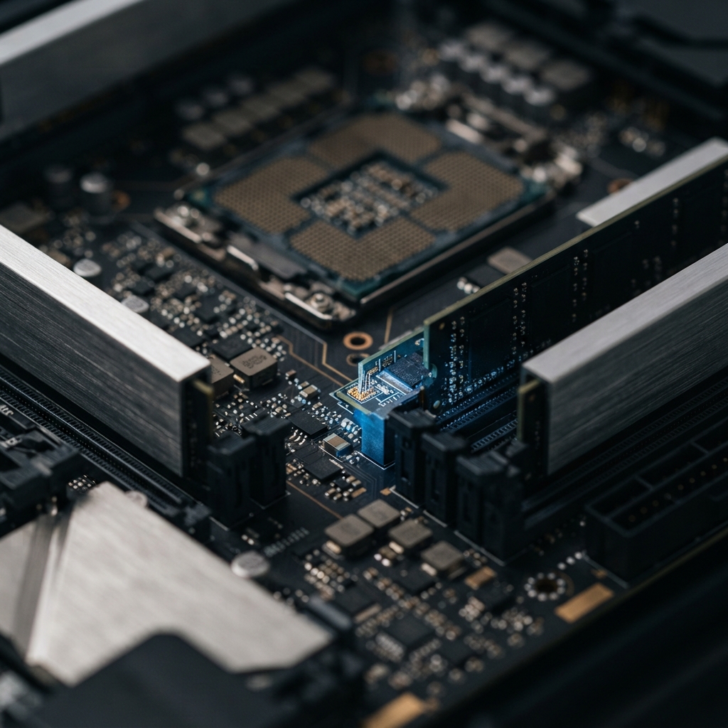 Macro view of clean high performance hardware circuitry