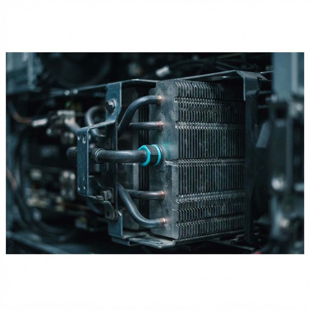 Detailed view of high performance server cooling hardware