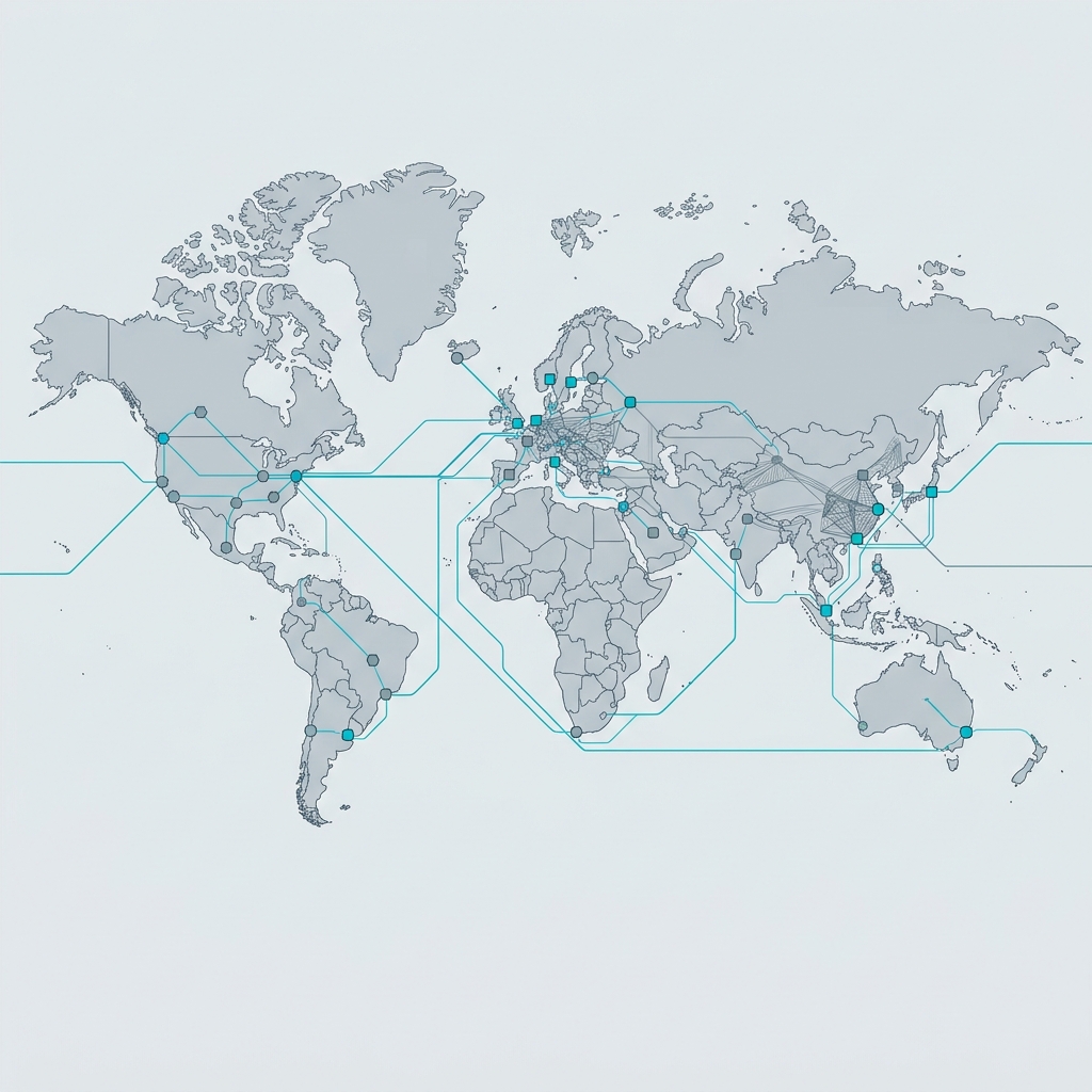 Global regulatory jurisdictions mapped as connected infrastructure