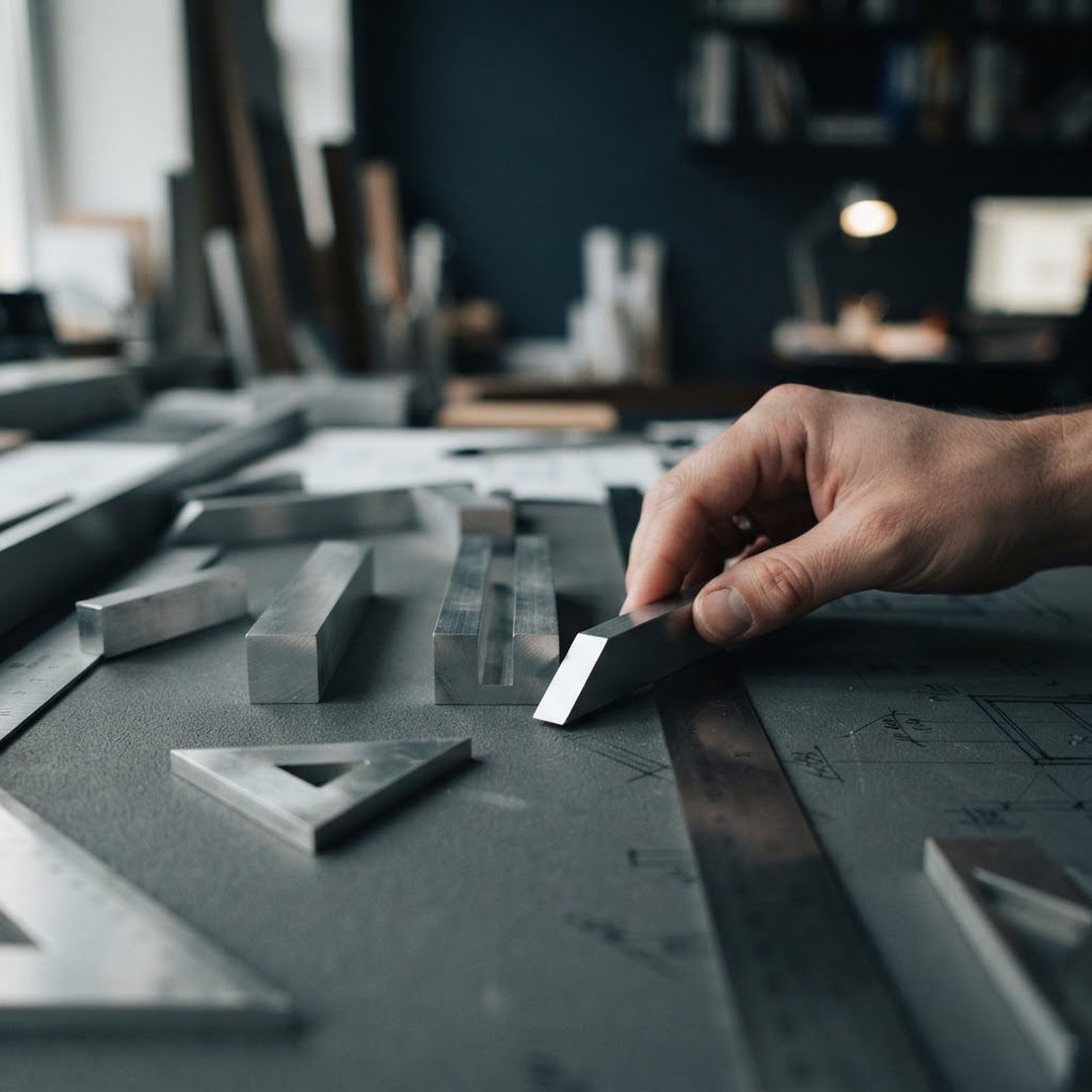 Close up of architectural layout markers on a desk
