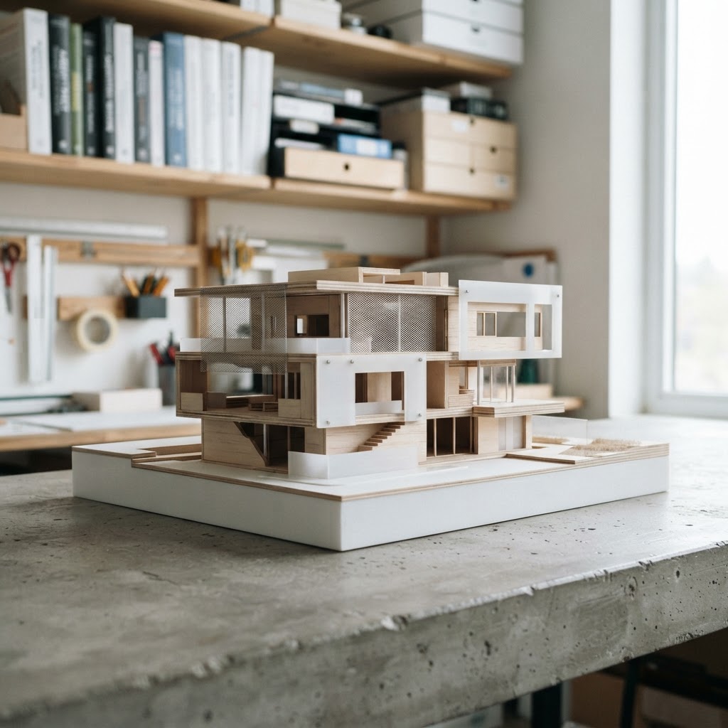 A precise architectural model representing structural clarity