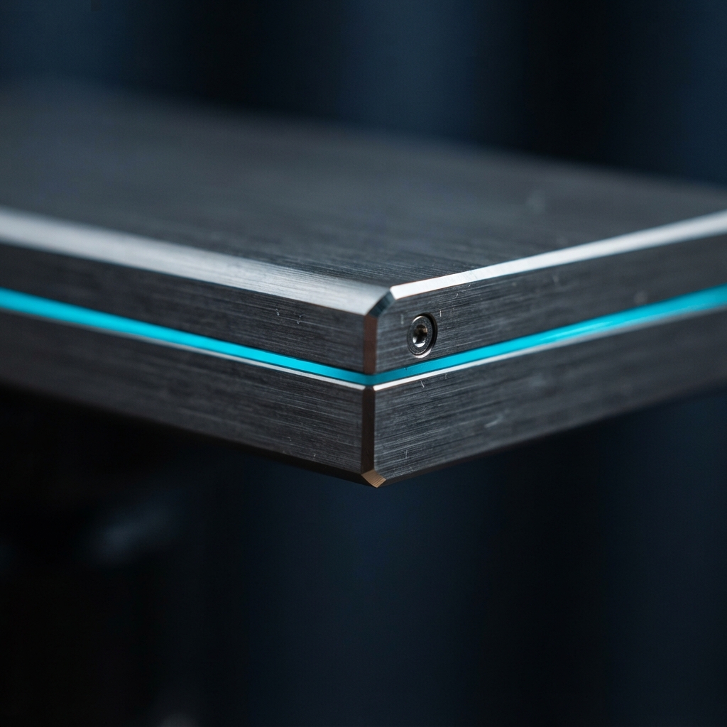 Close up of high quality engineered metal hardware