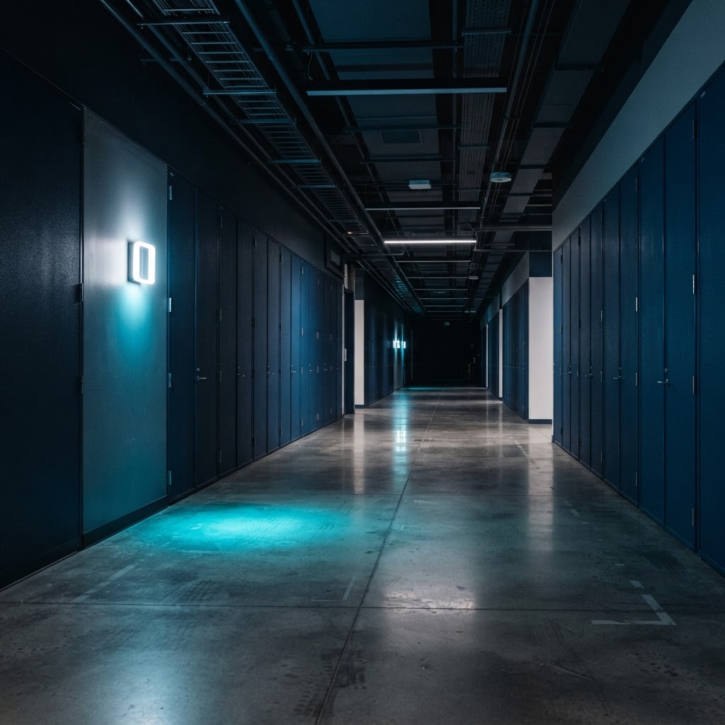 Clean minimalist office architecture and infrastructure