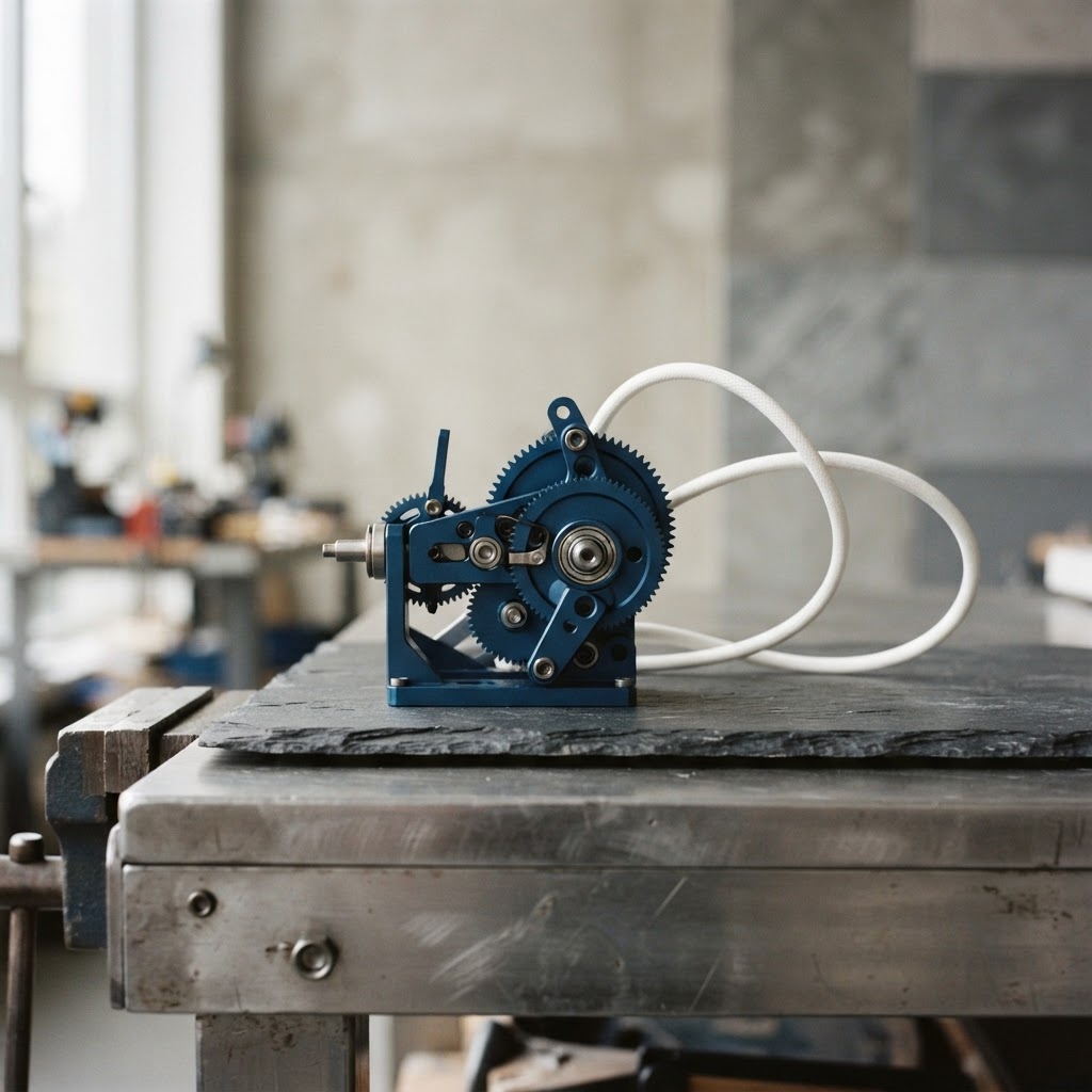 Mechanical gear indexing assembly on a professional workbench