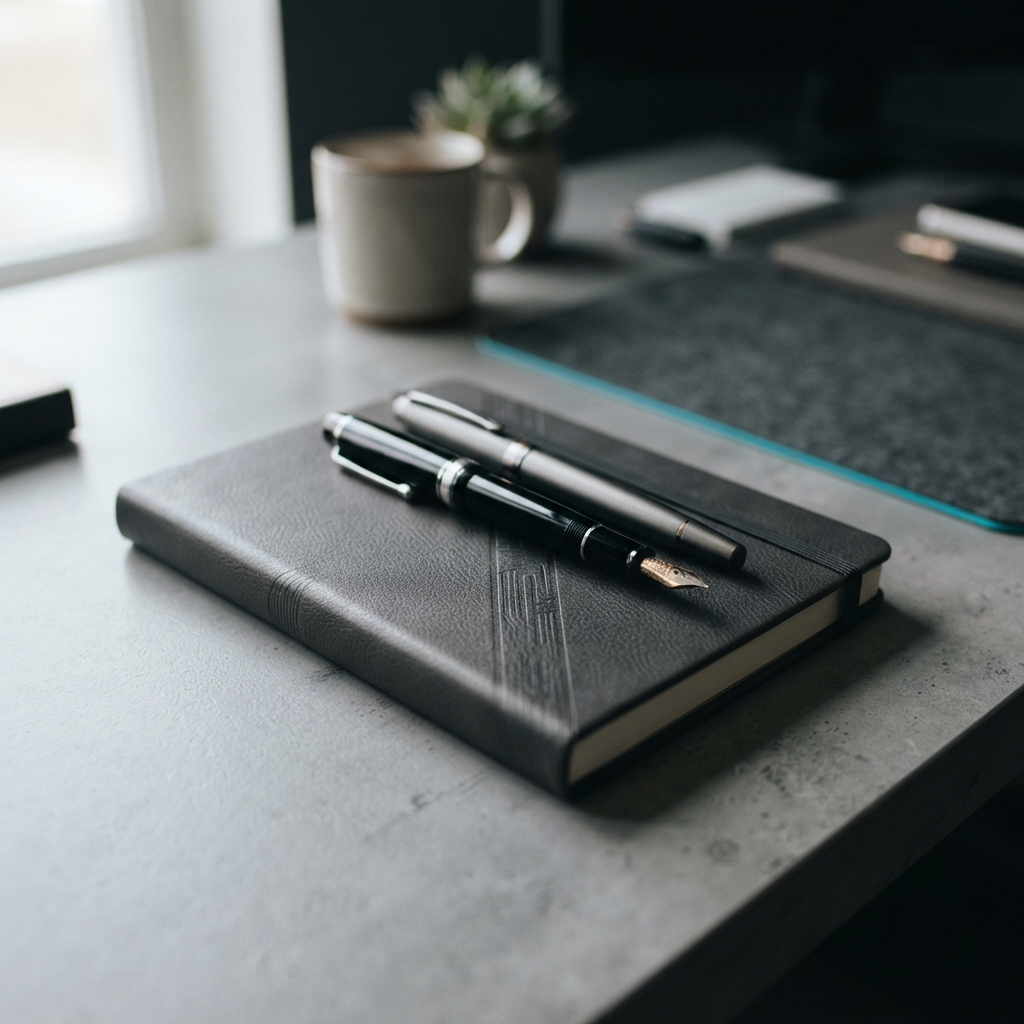 Minimalist desk tools for strategic planning