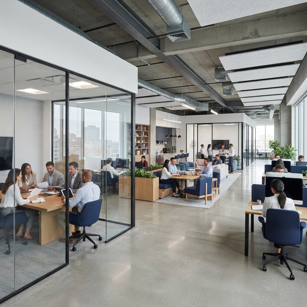 Modern professional startup office environment