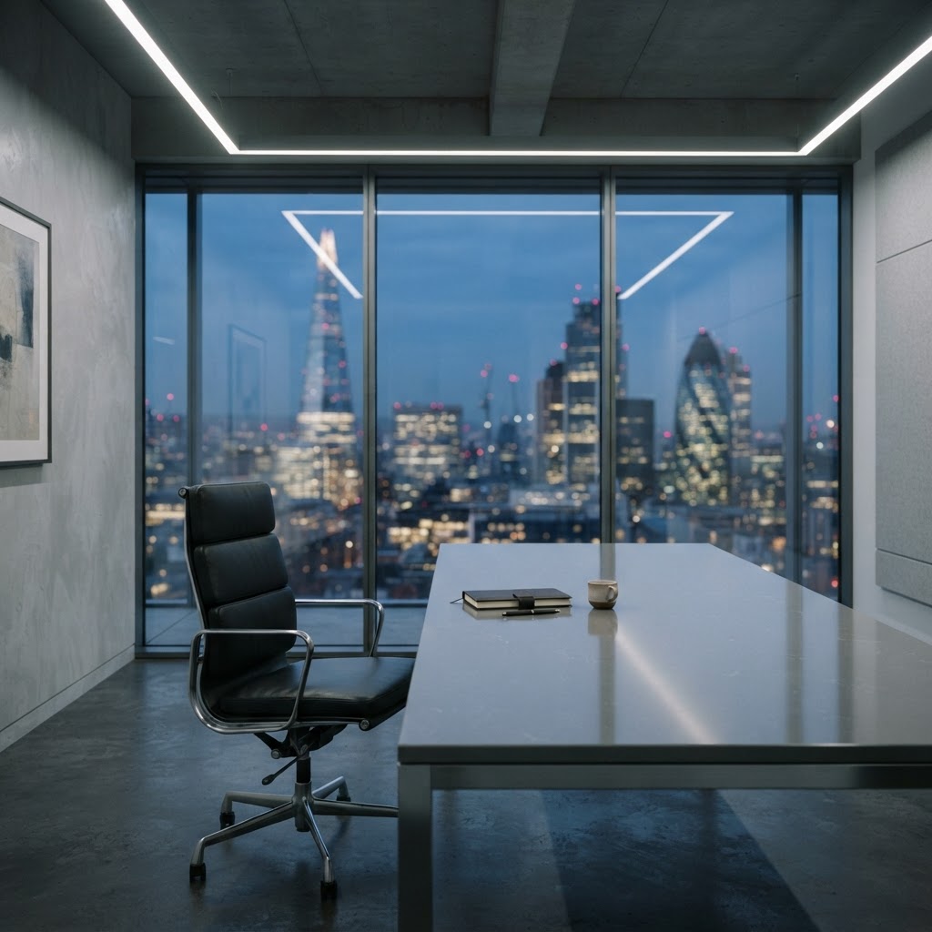Minimalist modern office space for deep work