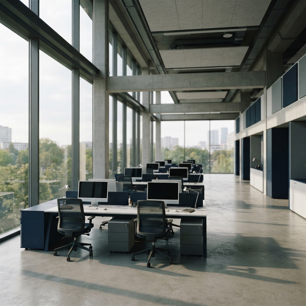 Modern minimalist empty office space