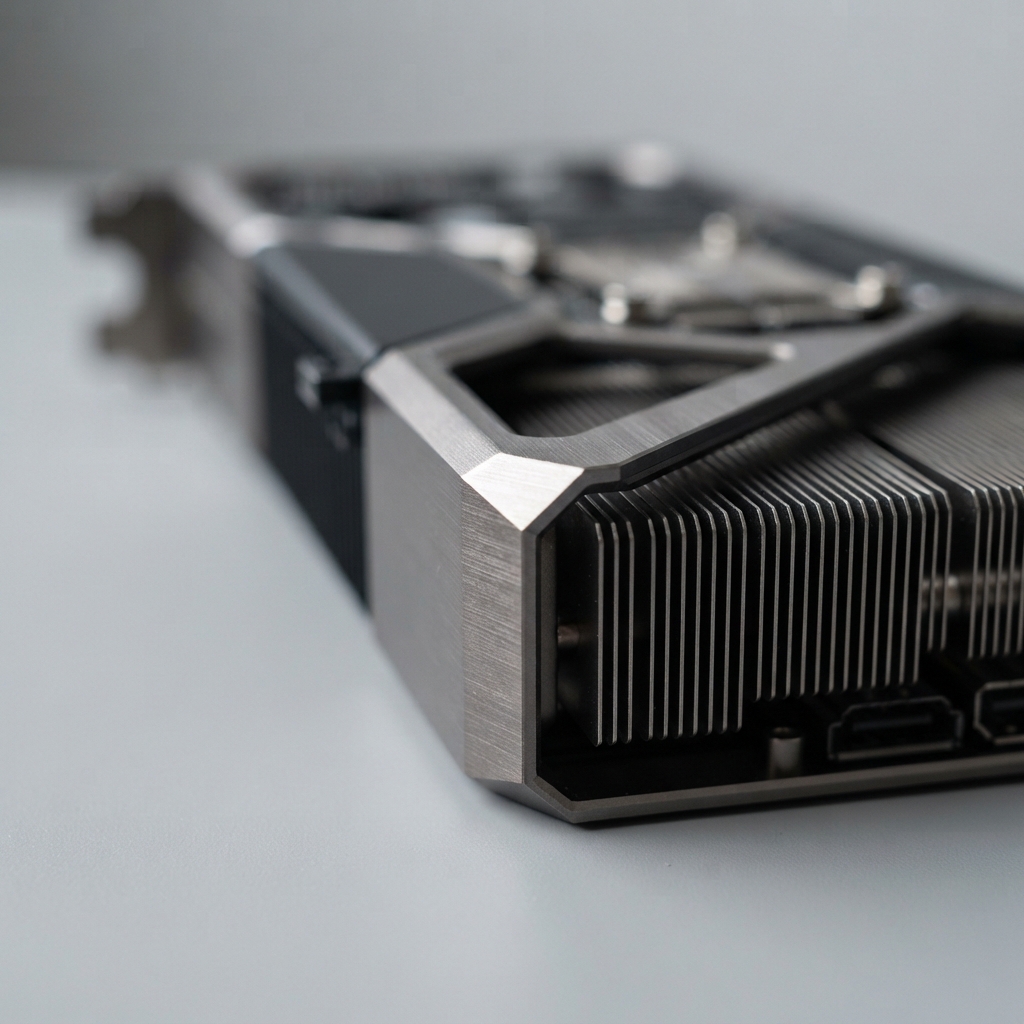Macro view of high end computer hardware components