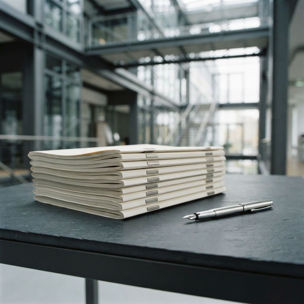 Professional documents stack for financial planning