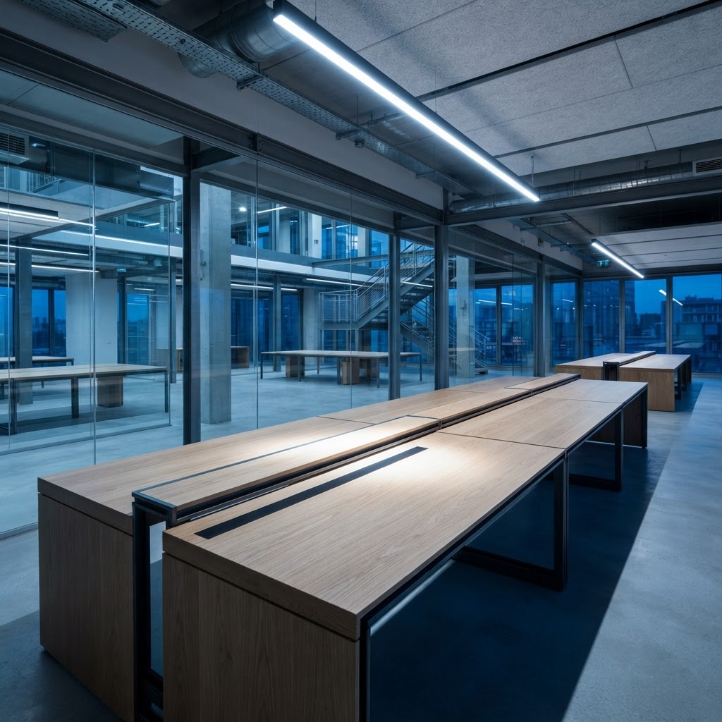 A modern and clean industrial office space
