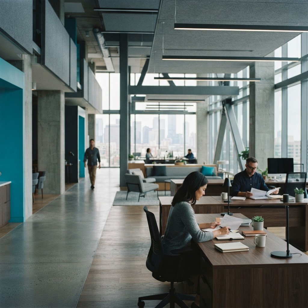 A quiet and modern professional workspace