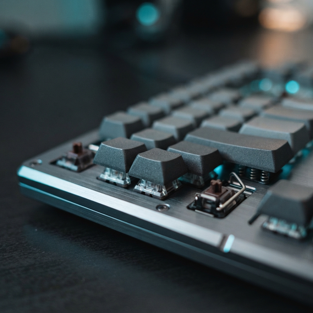 Close up of high quality keyboard hardware