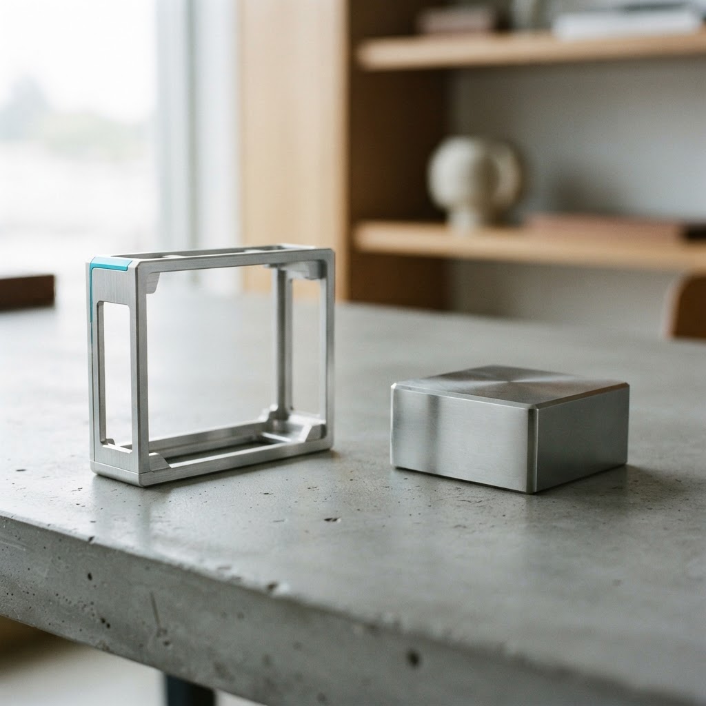 Open aluminum frame versus solid stainless steel block